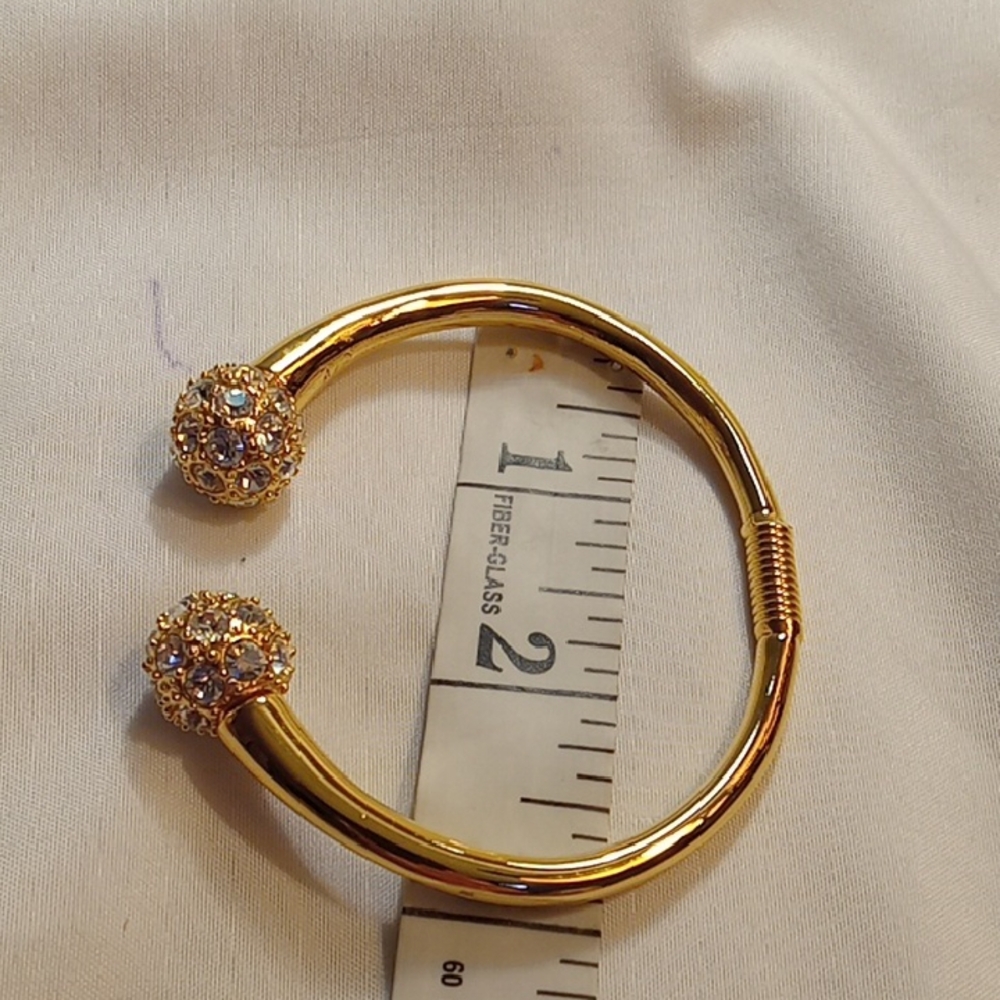 KJL, gold tone Crystal Accents Cuff